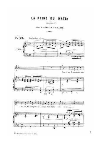 Charles Gounod - La reine du matin